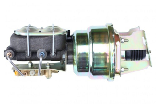 7 Inch LEED BRAKES Dual Power Booster, 1-1/8 Inch Bore Master, Side Mount Valve, Disc/Disc (Zinc)