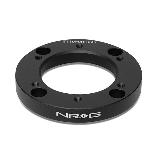 NRG Innovations Steering Wheel NRG-SRK-123H Quick Release Short Hub Adapter 6 X 70mm Bolt Pattern, Retain Horn & Turn Signals, Black Body
