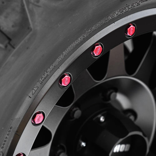 Lip Bolt Method Race Wheels, Matte RED MRW, M8x1.25MM, KIT