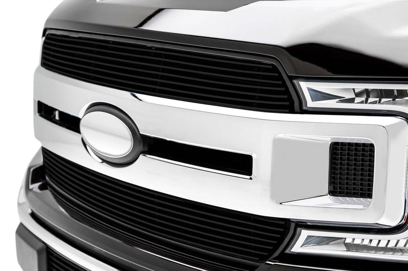 T-Rex Grilles F-150 2018-2020 XLT, Lariat Billet Grille, Black, 2 Pc, Insert, Does Not Fit Vehicles with Camera - PN #20571B