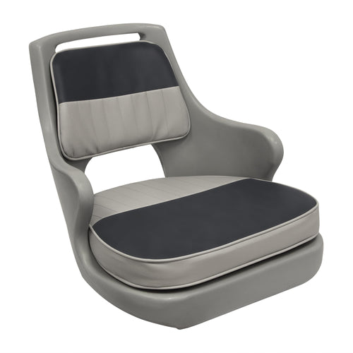 8WD015-3-664 Wise Standard Compact Pilot Chair with Cushions and Mounting Plate, Grey/Charcoal