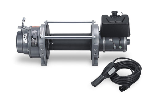 12 Vehicle Mounted WARN 30289 Series 12V DC Industrial Electric Winch, 6 Ton (12,000 lb) Capacity