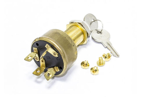 Sierra International MP41020 4-Position Brass Conventional Off-Run-Start Switch with Terminal Type 4 Screw Tab