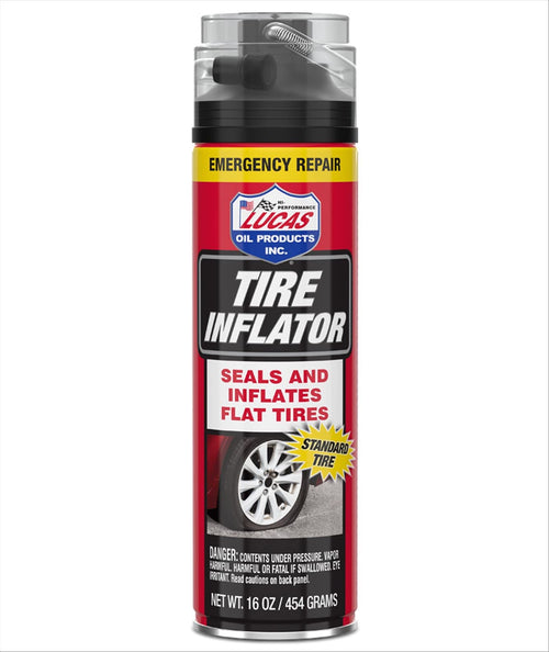 Tire Inflator Lucas Oil Non-Flammable w/Hose Assembly/16 Ounce