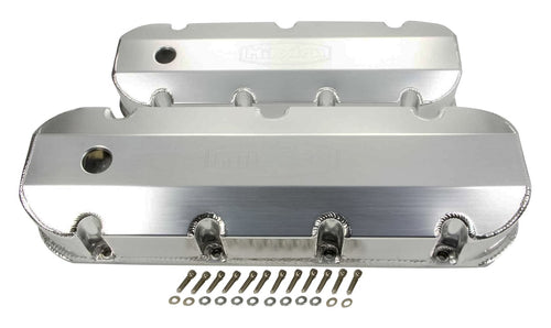 BBC Milodon Fabricated Aluminum Valve Cover with Holes