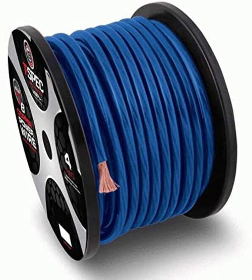 V8Gt Series, Power Wire T-SPEC - 1-0 Awg 50Ft Blue Ofc