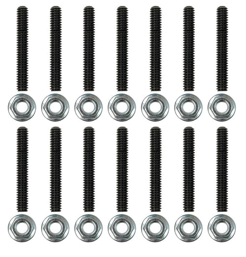Moroso Valve Cover Stud Kit 38824, Fits BBC, Broached Studs, Non Serrated Flange Nuts