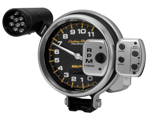 Carbon Fiber AUTO METER 6836 Pro Stock Tachometer,5.000 in.