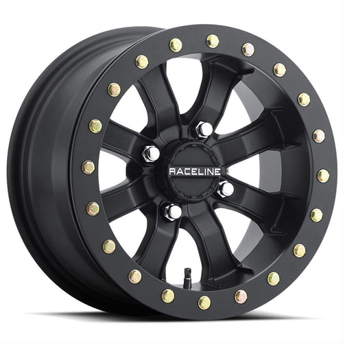 Raceline Blackout Mamba Beadlock Wheel (Front/Rear / 14X8 / 4/156 4+4) Compatible With 14-19 POLARIS RANRZR1000XE