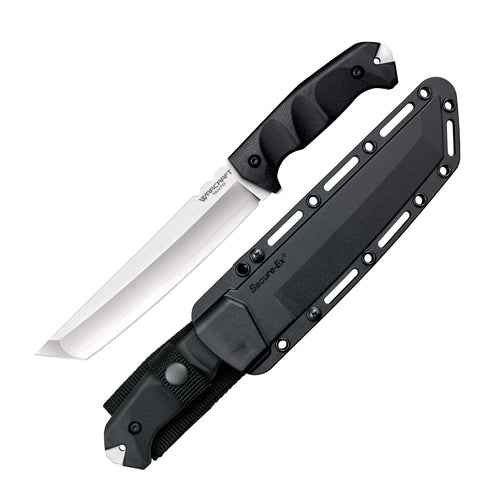 Cold Steel 7.5" Warcraft San Mai III Tanto Point Razor-Sharp Blade 4.5" G-10 Handle Military Tactical Fixed Blade Knife