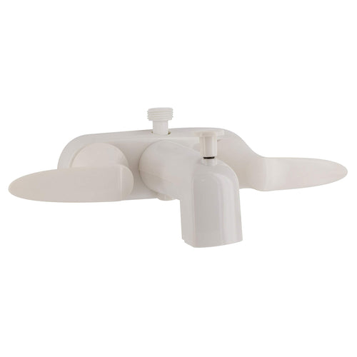 VALTERRA Faucet 4" Tub W/Shower D-Spud White 2-Lever Handle