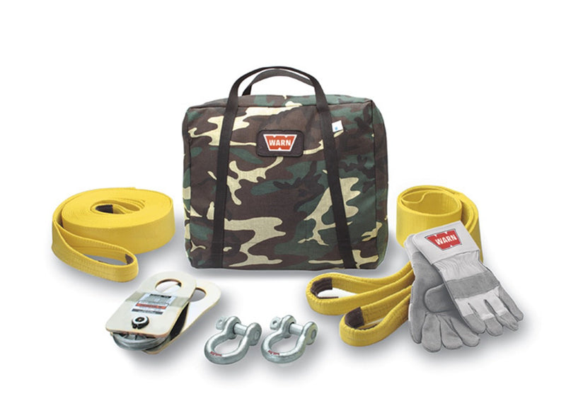 Medium Duty WARN Winch Rigging Accessory Kit with Camouflage Storage Bag