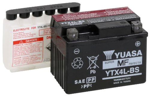 YTX4L-BS Yuasa YUAM62X4B Maintenance Free AGM Battery with Acid pack