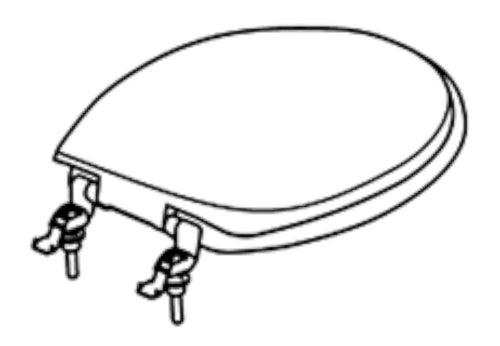 White Toilet Seat and Cover Assembly Thetford 34144