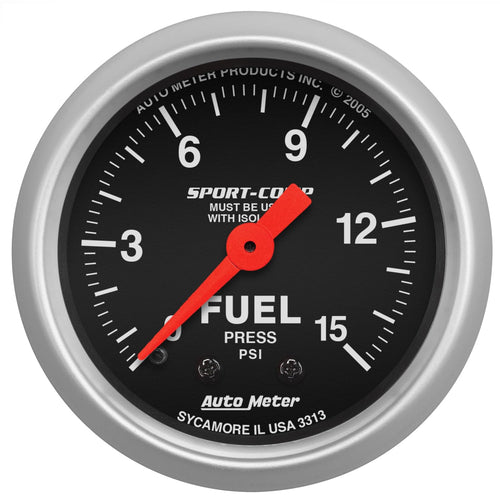 Auto Meter Sport-Comp 3313 Mechanical Fuel Pressure Gauge
