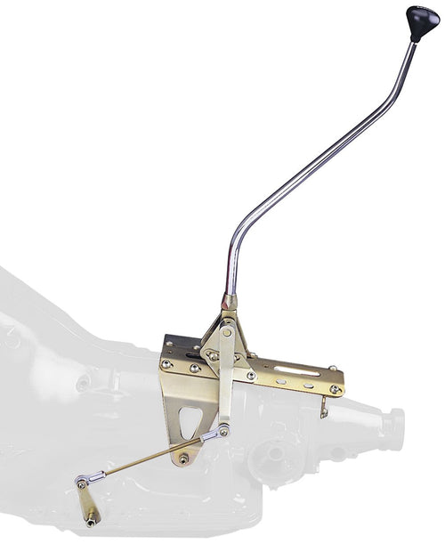 Lokar Cable Operated Shifter Kit COS60C4AN with 23" Double Bend Lever and Black Mushroom Knob for Ford C-4