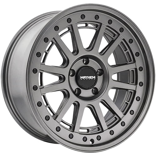 COMPASS MAYHEM 8305 MATTE GUNMETAL W/BLK BOLT 18X9 6-139.7 0MM 106MM