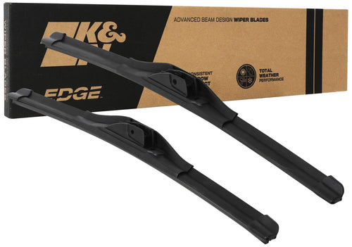 Wiper Blades K&N EDGE: All Weather Performance, Superior Windshield Contact, Streak-Free Wipe Technology: 22" + 18" (Pack of 2)