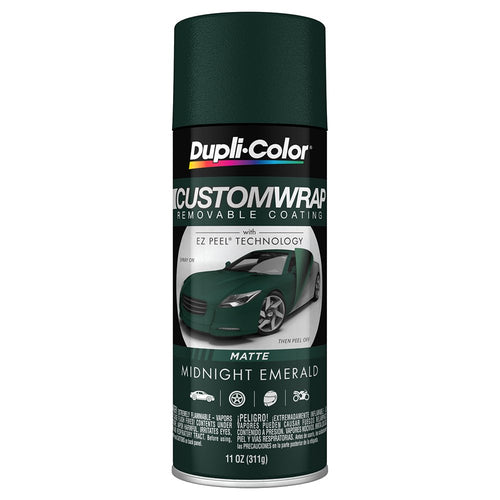 Custom Wrap Dupli-Color ECWRC8137 Matte Removable Automotive Paint – Midnight Emerald Spray Paint - 11 oz. Aerosol Can
