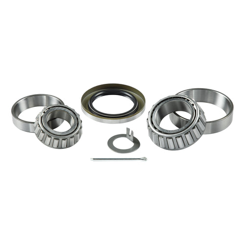 Lippert Replacement Trailer Bearing Kit for 7,000-lb. Axle Hubs with Inner & Outer Bearing Cones, Races, 2.25" Inner Diameter Double Lip Grease Seal, 1.75" Cotter Pin, 1.5" Tang Spindle Washer