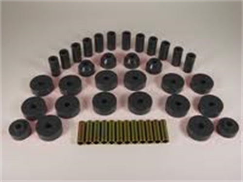 Rugged Ridge | Polyurethane Suspension Bushing Kit, Black | 1-2001BL | Fits 1955-1975 Jeep CJ