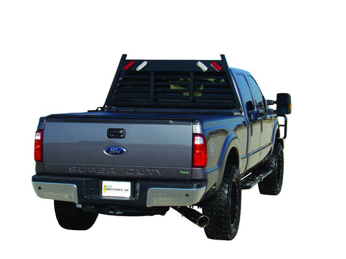 Go Industries Headache Rack 623B and Cab Protector (07-13 Silverado/Sierra/04-13 F150 No Heritage/2013 Ram 1500 Blk Heavy Duty Lighted)
