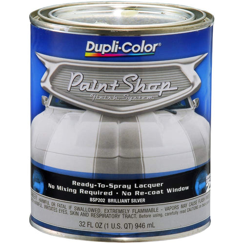 Paint Shop Finish System Dupli-Color BSP202 Base Coat – Brilliant Silver Metallic - 32 oz. Automotive Paint