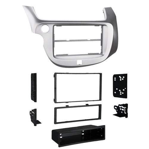 Metra Single DIN Dash Kit 99-7877S Fits Select 2009-2013 Honda Fit (Silver)