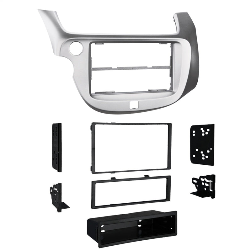 Metra Single DIN Dash Kit 99-7877S Fits Select 2009-2013 Honda Fit (Silver)