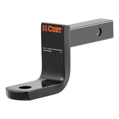 CURT 45027 Trailer Hitch Ball Mount Class 1, Fits 1-1/4-Inch Receiver, 2,000 lbs, 3/4-Inch Hole, 3-1/4-Inch Drop, 2-5/8-Inch Rise, Gloss Black Powder Coat
