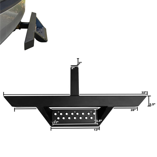 Impact Drop Step,Hitch Step Black Black Horse Compatible with All Truck and SUVs Equipped with 2" Receivers Come with Hitch pin and Anti-Rattling kit -IM-HSB