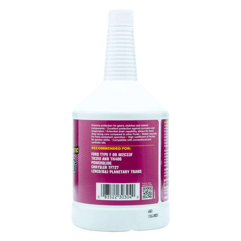 Synthetic Racing Type F Automatic Transmission Fluid (ATF) Red Line - 1 Quart