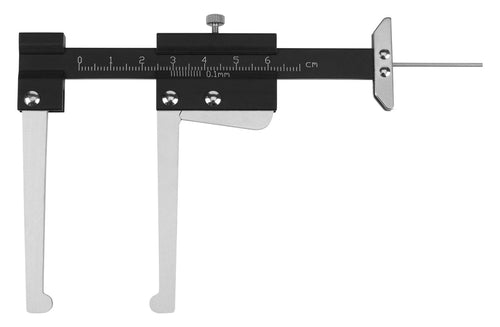 Brake Rotor Caliper and Tire Tread Depth Gauge Performance Tool W80628 with Metric Scale, Lever Action Floating Jaw, and T-Base for Most Vehicles