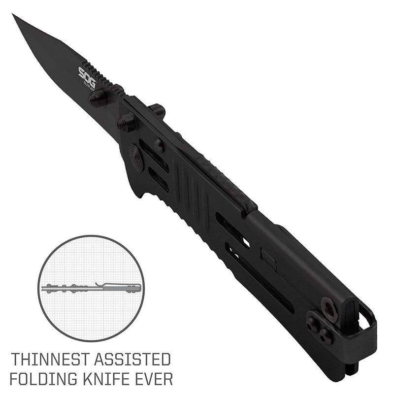 SOG SlimJim Folding Knife Pocket Slim Knife Black