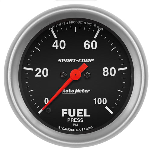 Sport-Comp Auto Meter 3563 Electric Fuel Pressure Gauge