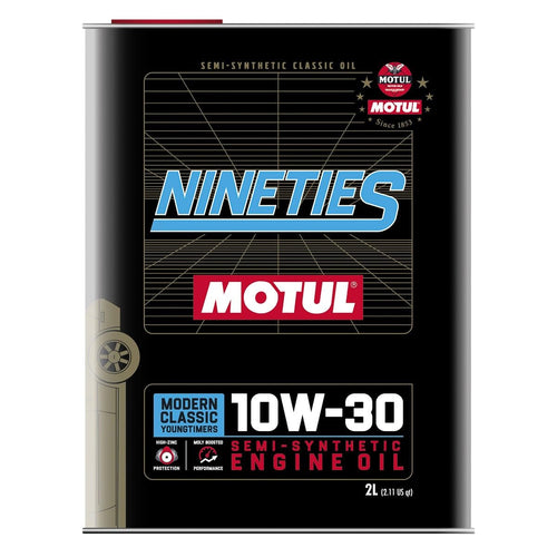 MOTUL Semi Synthetic Motor Oil 10W30 Nineties for Modern Classic Engines 2 Liter Tin Can