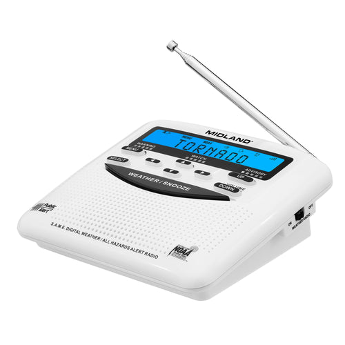 WR120B - Midland - NOAA Emergency Weather Alert Radio - Localized Programming, Trilingual Display, 60+ Emergency Alerts, Alarm, Selectable Alert Tone