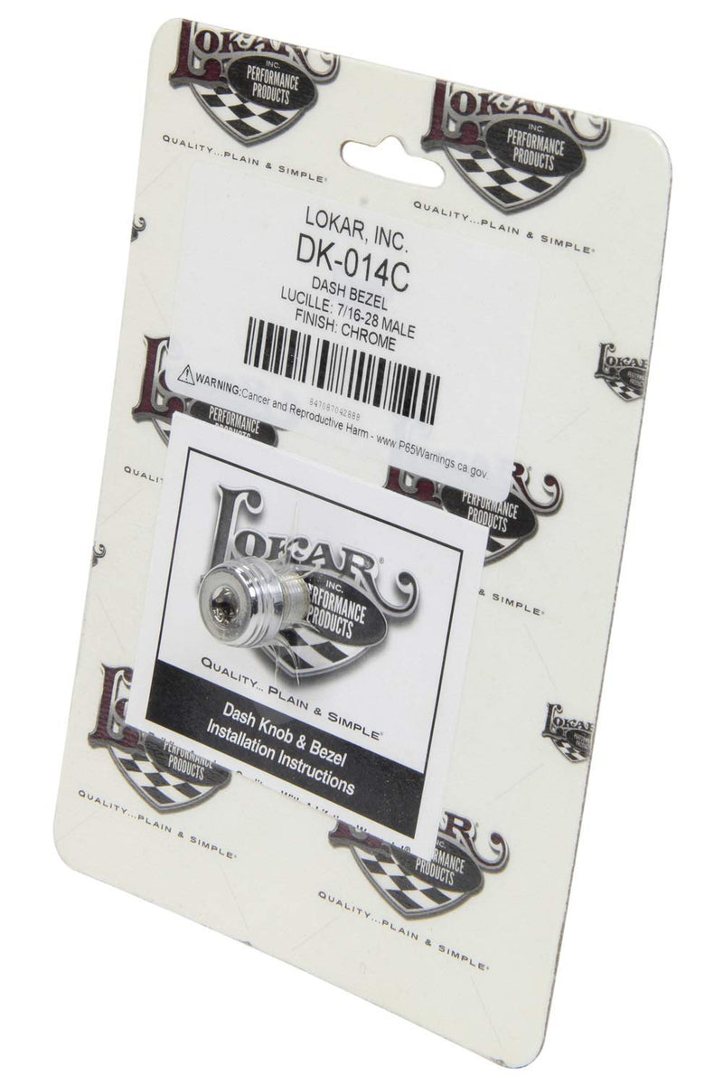 Lokar DK-014C Performance Products Dash Bezel - Lucille - 7/16-28 Male - Chrome