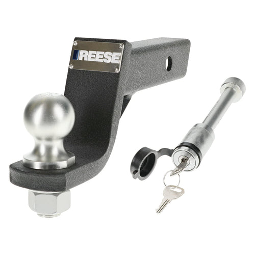 Reese Towpower Trailer Hitch Ball Mount Interlock® Security Kit, 7,500 lbs. Capacity, Fits 2 in. Receiver, 4 in. Drop, Black