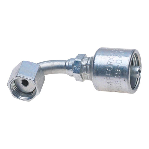 G25239-0812 nobrandname Female Flat-Face O-Ring Swivel - 90 Bent Tube (MegaCrimp)