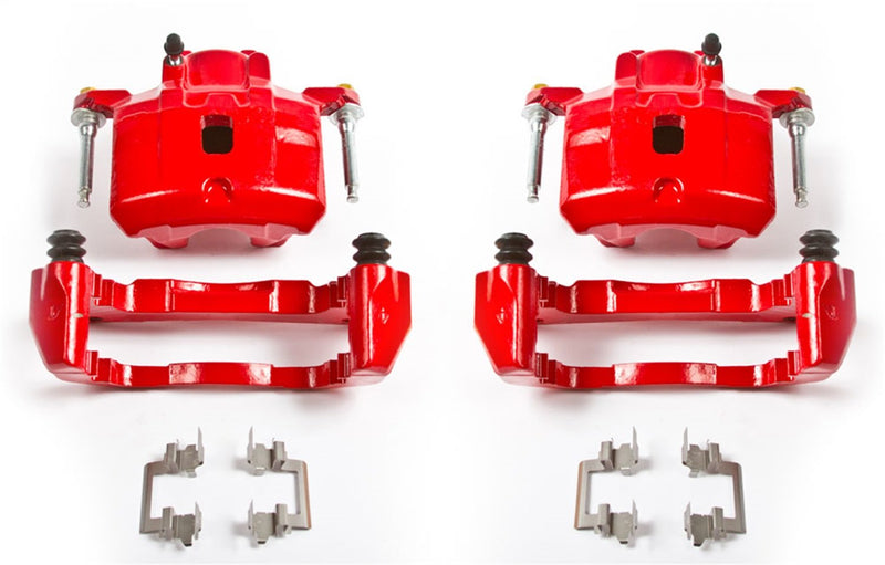 Power Stop S2614 Front Pair of High-Temp Red Powder Coated Calipers