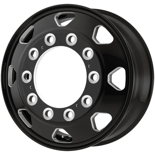 ATX OCTANE AO401 S-BLK Mill Wheel with Aluminum (22.5 x 8.25 inches /10 x 285 mm, 144 mm Offset)