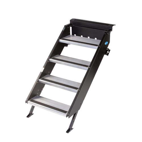 MORryde StepAbove STP-212 Fold-Up RV Entry Step - 4-Step (8" Step Rise), Fits 26 to 28" Door Width
