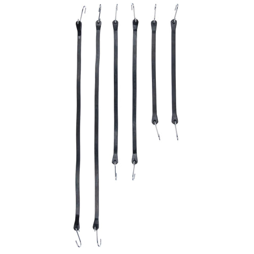 6Pc Performance Tool W1891 Tarp Strap Assortment - Heavy Duty Bungee Cord Set with Hooks for Securely Holding Down Tarps, Canopies, and Cargo