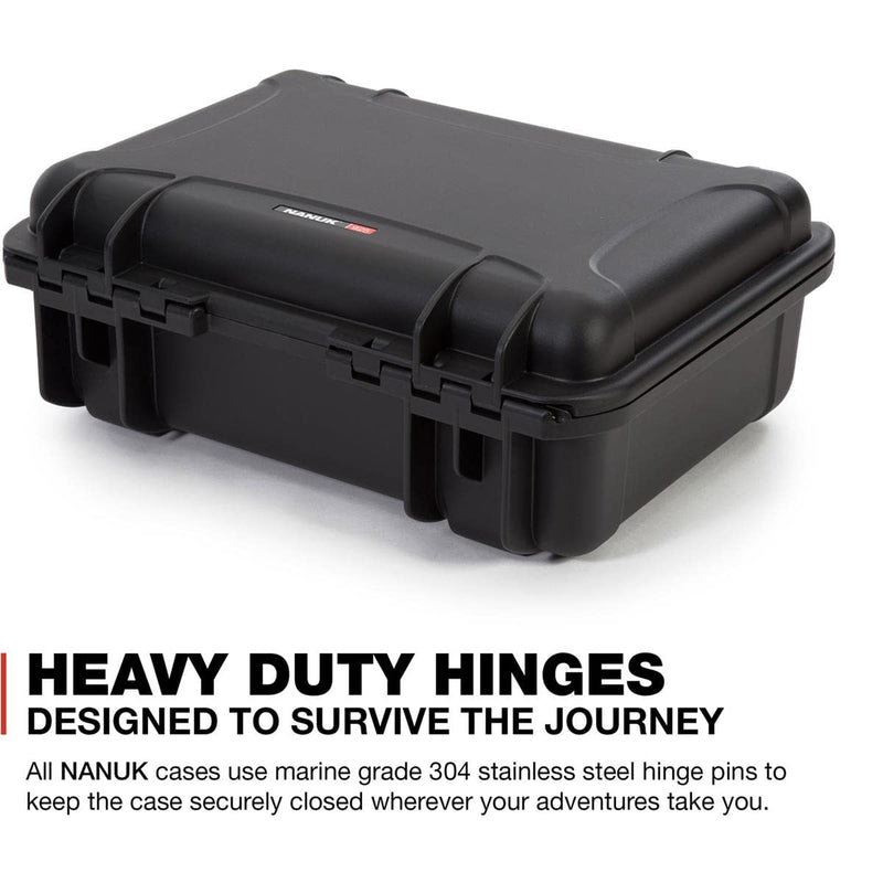 Nanuk Waterproof Hard Case 925 with Foam Insert for DJI Mavic 2 Pro|Zoom + Smart Controller, Crystalsky 5.5" or iPad - Black