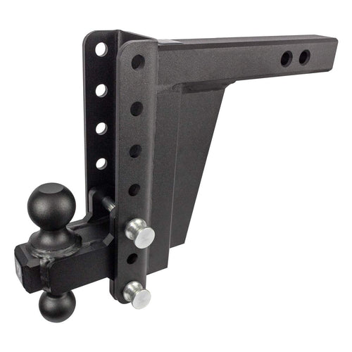 2.0" BulletProof Hitches Adjustable Extreme Duty Trailer Hitch (30,000 lb. Rating) - 8" Drop/Rise with 2" and 2 5/16" Dual Ball - Powder Coat, Solid Steel, Corrosion-Resistant