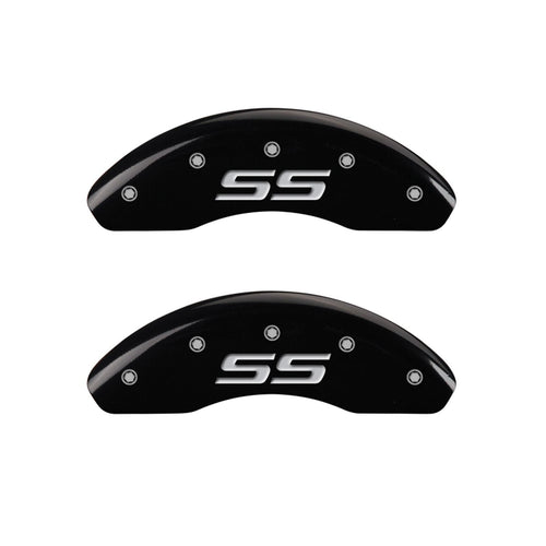 Caliper Covers MGP 14050SSS4BK with Black Powder Coat Finish, (Set of 4)