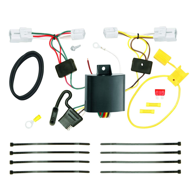 T-One® Tekonsha T-Connector Harness, 4-Way Flat, Compatible with Select Toyota Prius V, Black