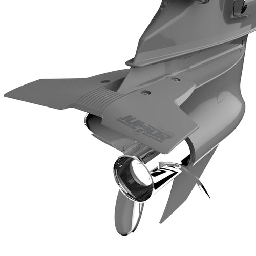 Classic Junior 2 STINGRAY HYDROFOILS for 9.9-40 hp (Grey) - Best for Small Boats - Stabilizer Fins for Outboard/Outdrive Motors - Made in The USA