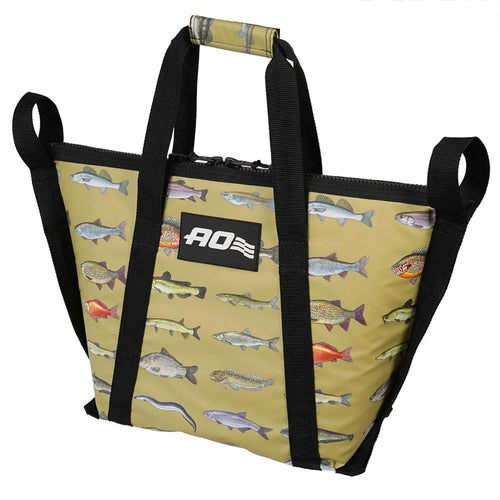 2' AO Coolers Insulated Fish Kill Bag - Portable, Leakproof Fish Cooler with Heavy-Duty Handles - 24" x 16", Multi (AOMFB2FT)